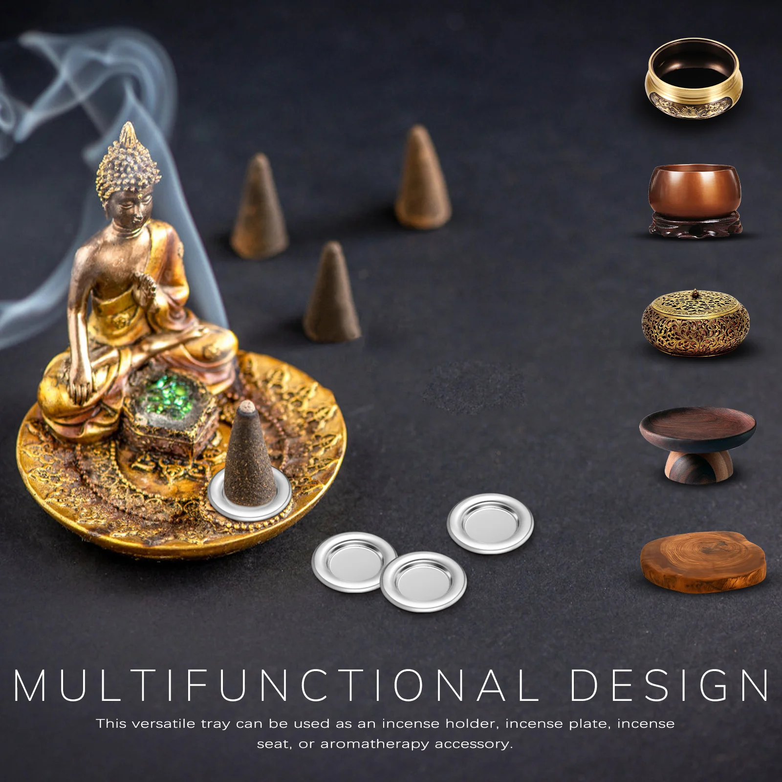 20Pcs Metal Incense Holder Aluminum Alloy Cone Tray Small Burner Dish Mini Plate Decorative Aromatherapy Yoga Relaxation
20Pcs Metal Incense Holder Aluminum Alloy Cone Tray Small Burner Dish Mini Plate Decorative Aromatherapy Yoga Relaxation