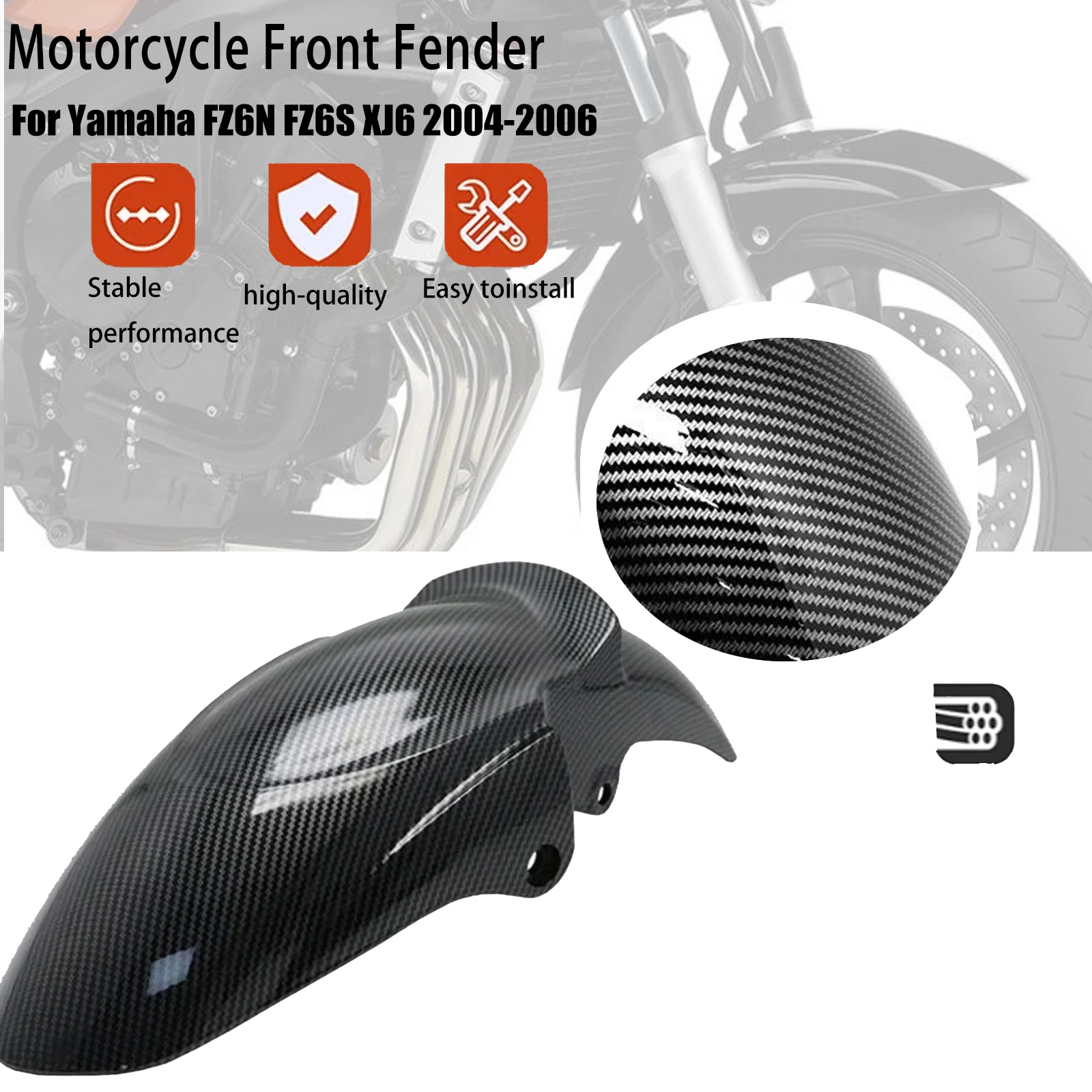 FZ6N Motorcycle Front Wheel Fender Mudguard Mudflap Splash Mud ABS Guard Cover For Yamaha FZ6S Fazer XJ6 FZ6 N/S 05 2004-2006
FZ6N Motorcycle Front Wheel Fender Mudguard Mudflap Splash Mud ABS Guard Cover For Yamaha FZ6S Fazer XJ6 FZ6 N/S 05 2004-2006