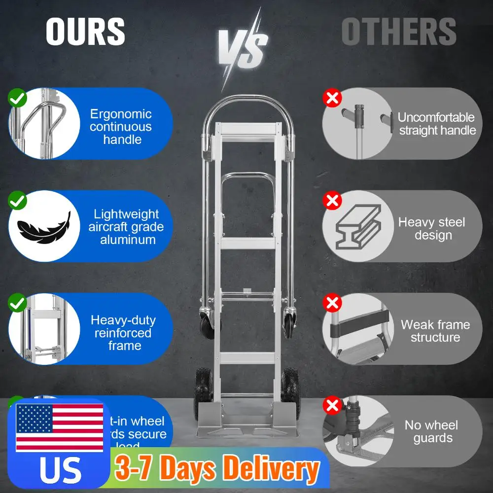 Ergonomic Handle Truck Rust Proof Cargo & Storage Cart Equipment Wear Resist for Warehouse Factory Retail Store Office
Ergonomic Handle Truck Rust Proof Cargo & Storage Cart Equipment Wear Resist for Warehouse Factory Retail Store Office