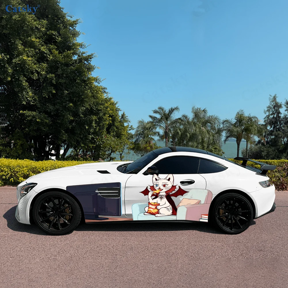 Виниловая наклейка с изображением кота-вампира для просмотра телевизора, автомобиля, самоклеящаяся наклейка из ПВХ, подходит для грузовиков, внедорожников, украшения, автоаксессуары, подарок
Виниловая наклейка с изображением кота-вампира для просмотра телевизора, автомобиля, самоклеящаяся наклейка из ПВХ, подходит для грузовиков, внедорожников, украшения, автоаксессуары, подарок