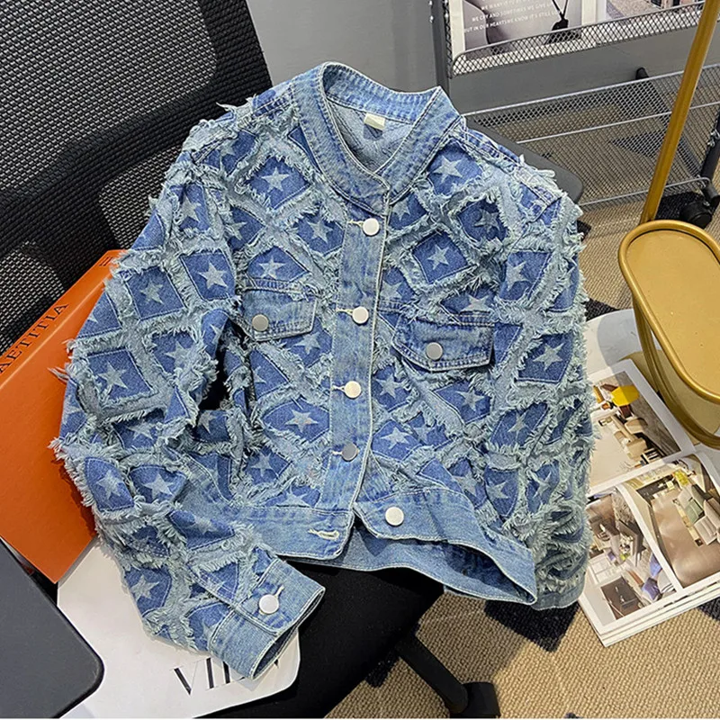 Denim Jackets Women's Clothing Fashion Cropped Tops Vintage Streetwear Outwear Ropa Mujer Casual Plaid Korean Y2k Coat
Denim Jackets Women's Clothing Fashion Cropped Tops Vintage Streetwear Outwear Ropa Mujer Casual Plaid Korean Y2k Coat