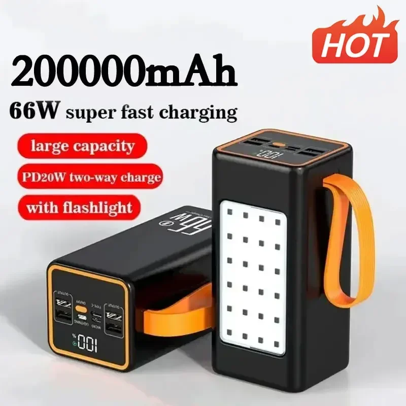 66W 200000mAh Power Bank Large Capacity PD20W Powerbank Portable Fast Charger External Battery For iPhone Xiaomi Samsung
66W 200000mAh Power Bank Large Capacity PD20W Powerbank Portable Fast Charger External Battery For iPhone Xiaomi Samsung