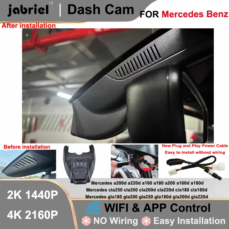 Dash Cam 2K 4K Wifi Front Rear Car DVR for Mercedes Benz CLA w117 for Mercedes Benz GLA x156 for Mercedes Benz A Class w176 w177
Dash Cam 2K 4K Wifi Front Rear Car DVR for Mercedes Benz CLA w117 for Mercedes Benz GLA x156 for Mercedes Benz A Class w176 w177