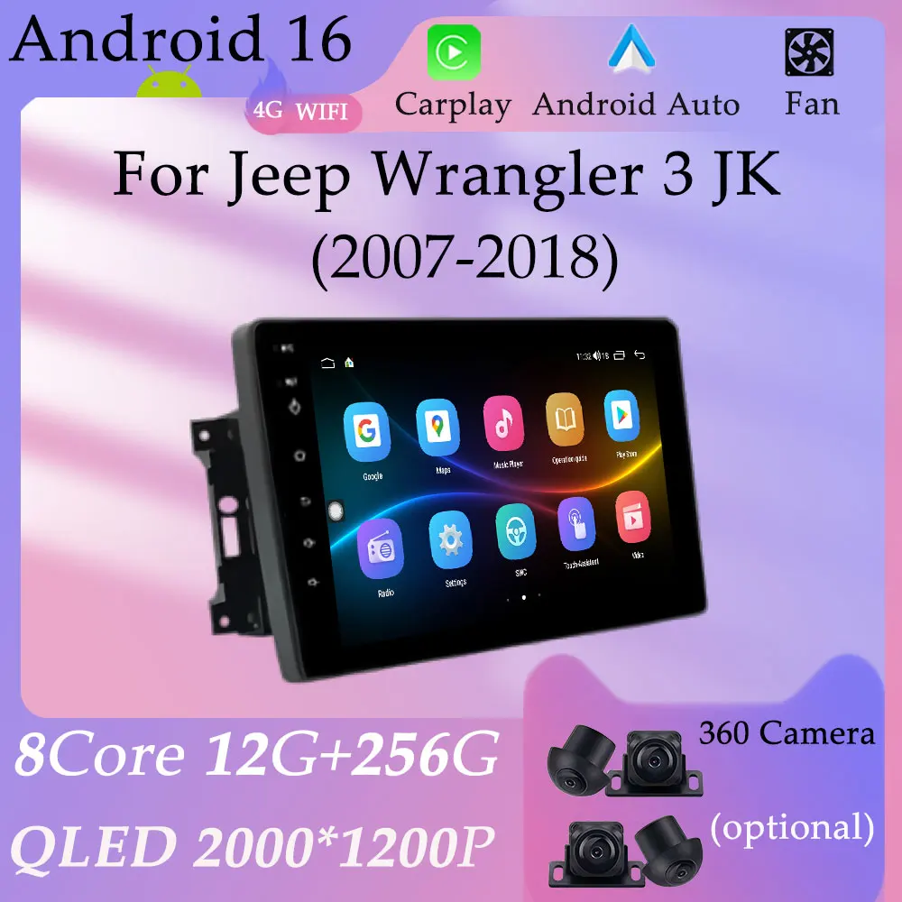 HD-экран Carplay Android 16 Автомобильный радиоприемник Видео Мультимедийный плеер GPS-навигация DSP Стерео для Jeep Wrangler 3 JK 2007-2018 WIFI
HD-экран Carplay Android 16 Автомобильный радиоприемник Видео Мультимедийный плеер GPS-навигация DSP Стерео для Jeep Wrangler 3 JK 2007-2018 WIFI