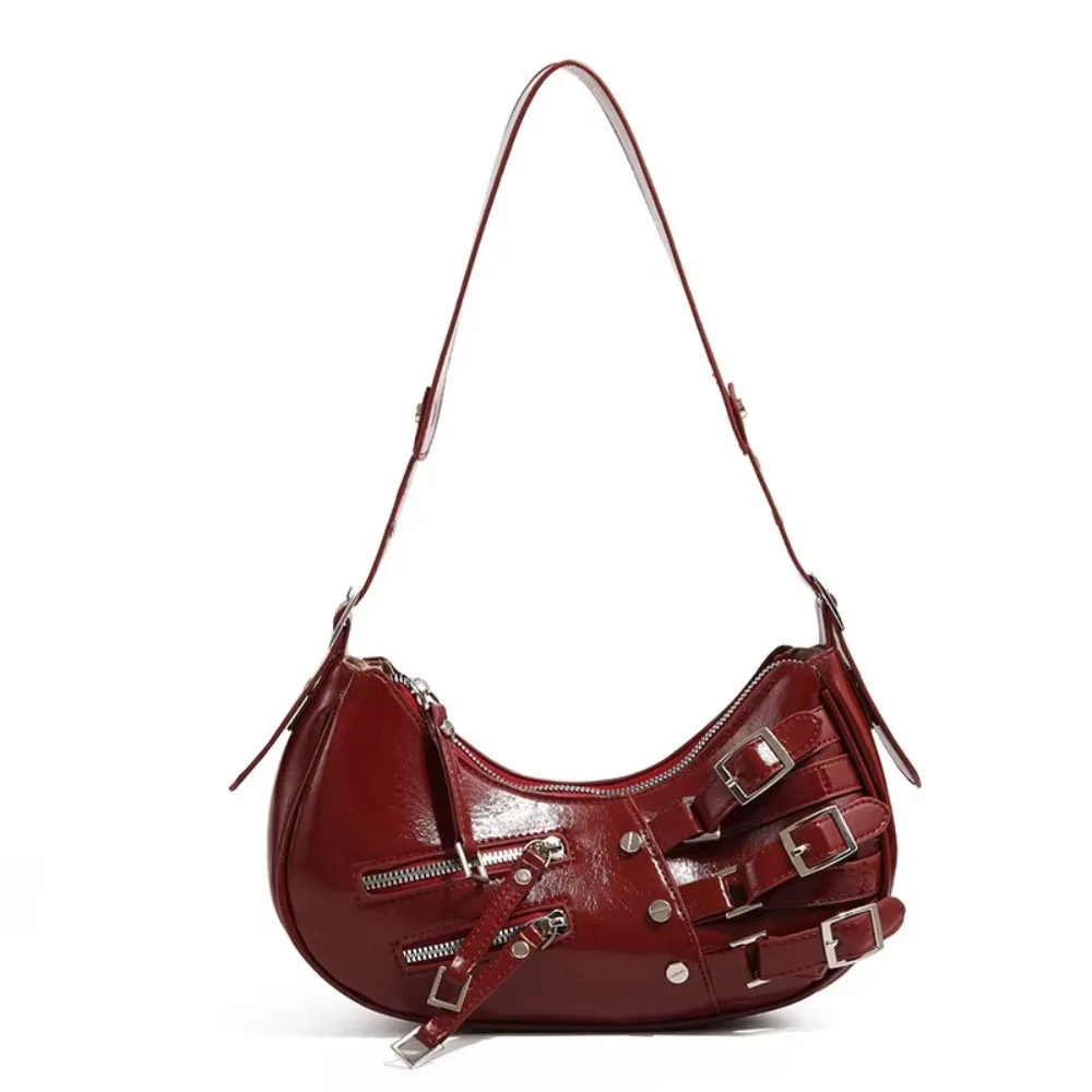 Punk Y2K Retro Rivet Shoulder Bag Spicy Girl Pu Leather Motorcycle Bag Fashion Handbag Vintage Underarm Bag Girls
Punk Y2K Retro Rivet Shoulder Bag Spicy Girl Pu Leather Motorcycle Bag Fashion Handbag Vintage Underarm Bag Girls