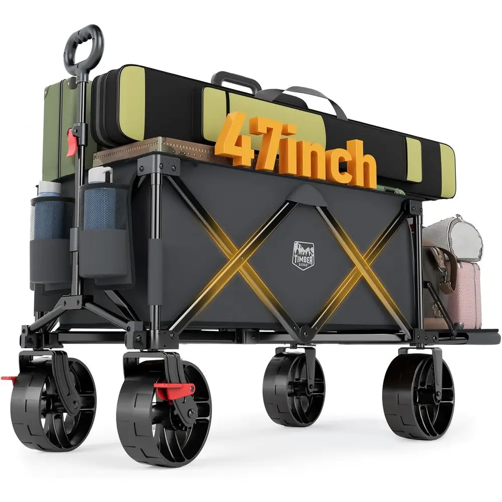 Collapsible 47 Large Capacity Utility Wagon with 300 lbs Load, All-Terrain Wheels, Ideal for Beach, Camping, Sports, and Shoppin
Collapsible 47 Large Capacity Utility Wagon with 300 lbs Load, All-Terrain Wheels, Ideal for Beach, Camping, Sports, and Shoppin