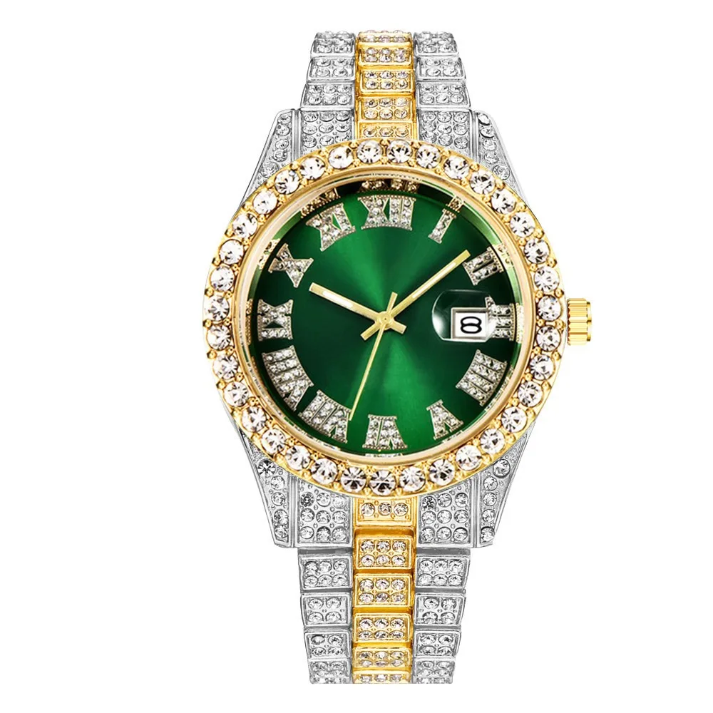 Waterproof Iced Out Watch Calendar Function Date Display Quartz Wristwatch Paved Design Hip Hop Style Men Watch Male Fashion
Waterproof Iced Out Watch Calendar Function Date Display Quartz Wristwatch Paved Design Hip Hop Style Men Watch Male Fashion