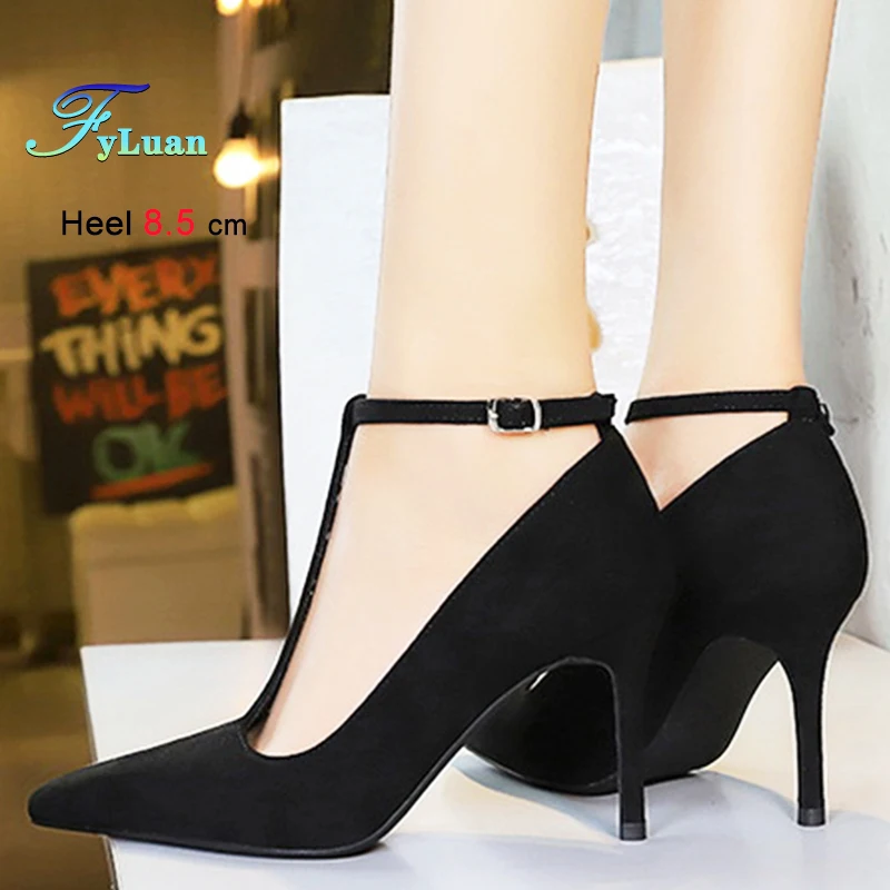 2025 New Fashion Black 8.5cm Thin High Heels Hollow Out Suede Women's Shoes Ankle Buckle Strap Ladies Pumps Elegant Party Shoes
2025 New Fashion Black 8.5cm Thin High Heels Hollow Out Suede Women's Shoes Ankle Buckle Strap Ladies Pumps Elegant Party Shoes