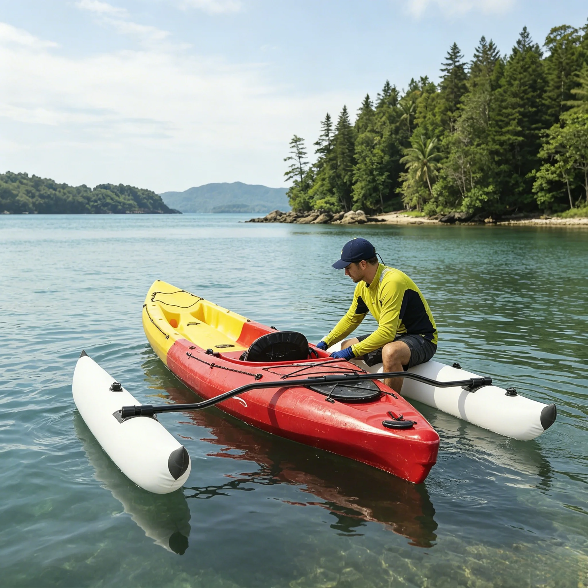 Kayak Stabilizer Float Kayak Outrigger Float Kayak Floats With Repair Patches Locking Ferrules Adjustable Arm Dual-valve For Kayak Canoe Boat Paddling
Kayak Stabilizer Float Kayak Outrigger Float Kayak Floats With Repair Patches Locking Ferrules Adjustable Arm Dual-valve For Kayak Canoe Boat Paddling