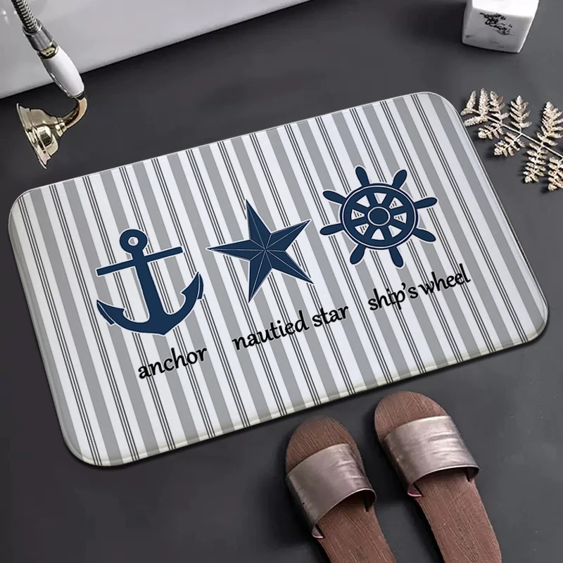 Boat Anchor Bath Mats Non-slip Kitchen Mat Home Balcony Carpet Rug Doormats for Entrance Door Bathroom Floormats Room Foot Rugs
Boat Anchor Bath Mats Non-slip Kitchen Mat Home Balcony Carpet Rug Doormats for Entrance Door Bathroom Floormats Room Foot Rugs