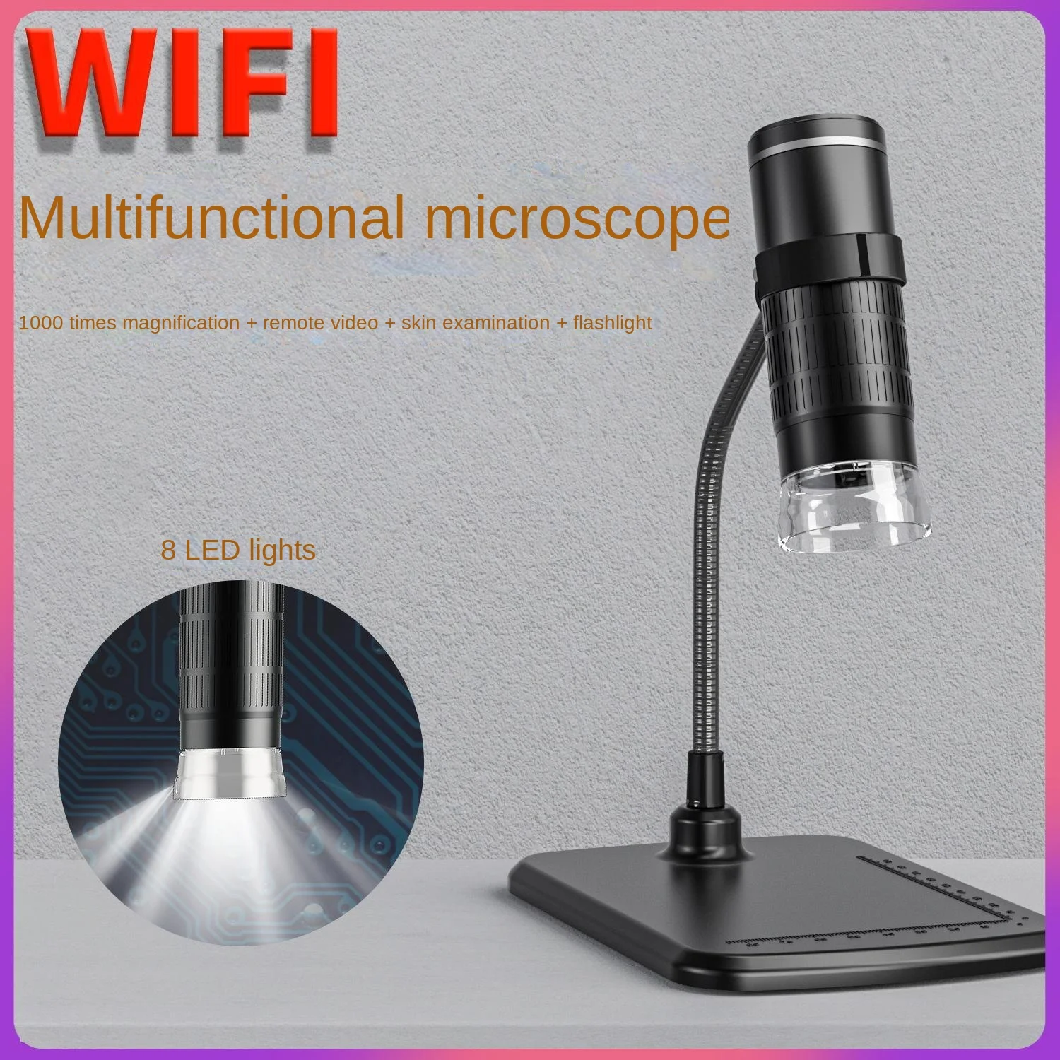 HD Portable Mobile Phone Electronic Digital Microscope 1000 Times Magnifying Glass Industrial Repair Video Microscope
HD Portable Mobile Phone Electronic Digital Microscope 1000 Times Magnifying Glass Industrial Repair Video Microscope