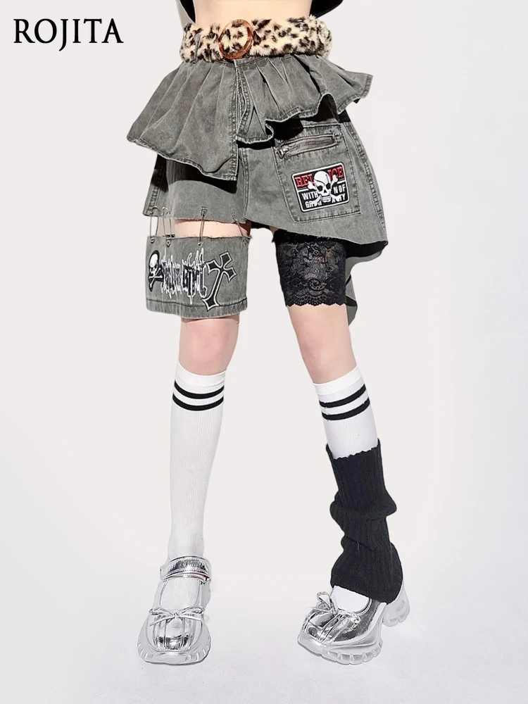 Original Design Sense American Sweet Spice Girl Denim Skirt Women's Summer Irregular Splicing Spice Girl Skirt Y2k Skirt
Original Design Sense American Sweet Spice Girl Denim Skirt Women's Summer Irregular Splicing Spice Girl Skirt Y2k Skirt