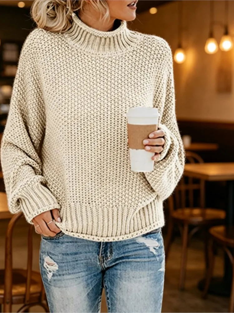 Fashion Autumn Winter Women's Turtleneck Long-sleeved Pullover Casual Street Daily Commuting Sweater Top Elegant Office Sweater
Fashion Autumn Winter Women's Turtleneck Long-sleeved Pullover Casual Street Daily Commuting Sweater Top Elegant Office Sweater