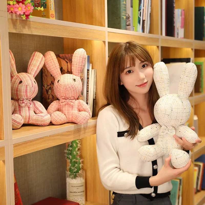 32/40cm Sitting Bunny Doll Bowknot Diamonds With&Without Eyes Striped Colors Cloth Material Soft Animal Toy Present
32/40cm Sitting Bunny Doll Bowknot Diamonds With&Without Eyes Striped Colors Cloth Material Soft Animal Toy Present