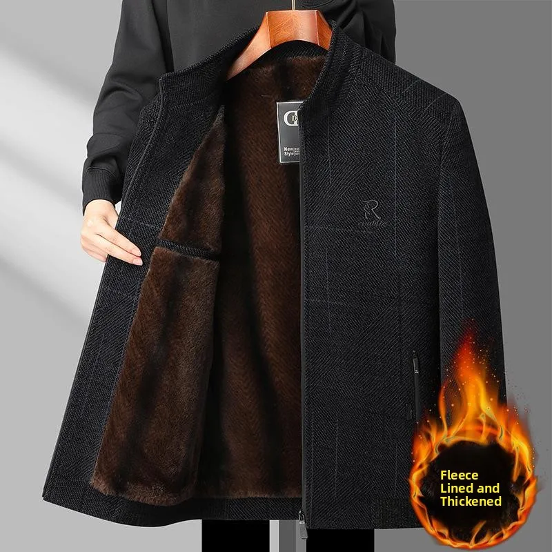 Men's Thiened Fce Lined Stand Collar Jaet Casual Outerwear Winter Warm Zipper Closure Long Sve irt for Middle-Age...
Men's Thiened Fce Lined Stand Collar Jaet Casual Outerwear Winter Warm Zipper Closure Long Sve irt for Middle-Age...