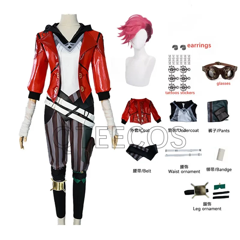 ABC123Vi Acrane Cosplay Game LOL Arcane Vi black VI Outfits Carnival Halloween Costume Underground Figx,3;b'2.
ABC123Vi Acrane Cosplay Game LOL Arcane Vi black VI Outfits Carnival Halloween Costume Underground Figx,3;b'2.