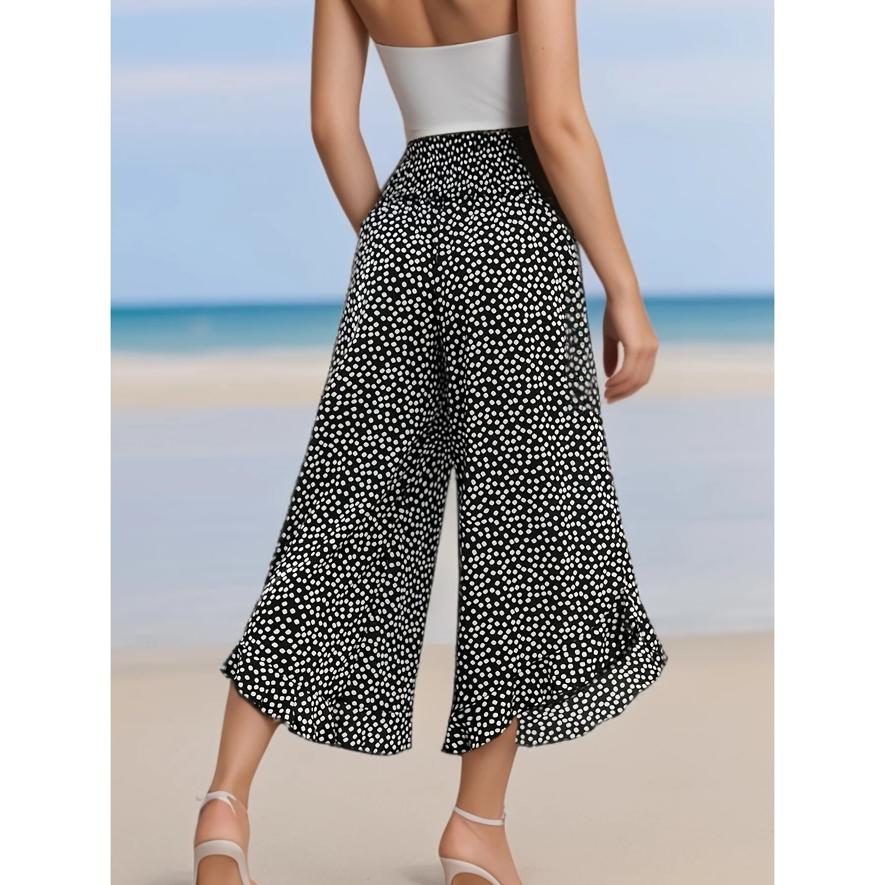 Neutral Polka Dot Wide Leg Pants Casual Harem Style Trousers for Women Spring Season Other Material 100% Casual Fashion
Neutral Polka Dot Wide Leg Pants Casual Harem Style Trousers for Women Spring Season Other Material 100% Casual Fashion