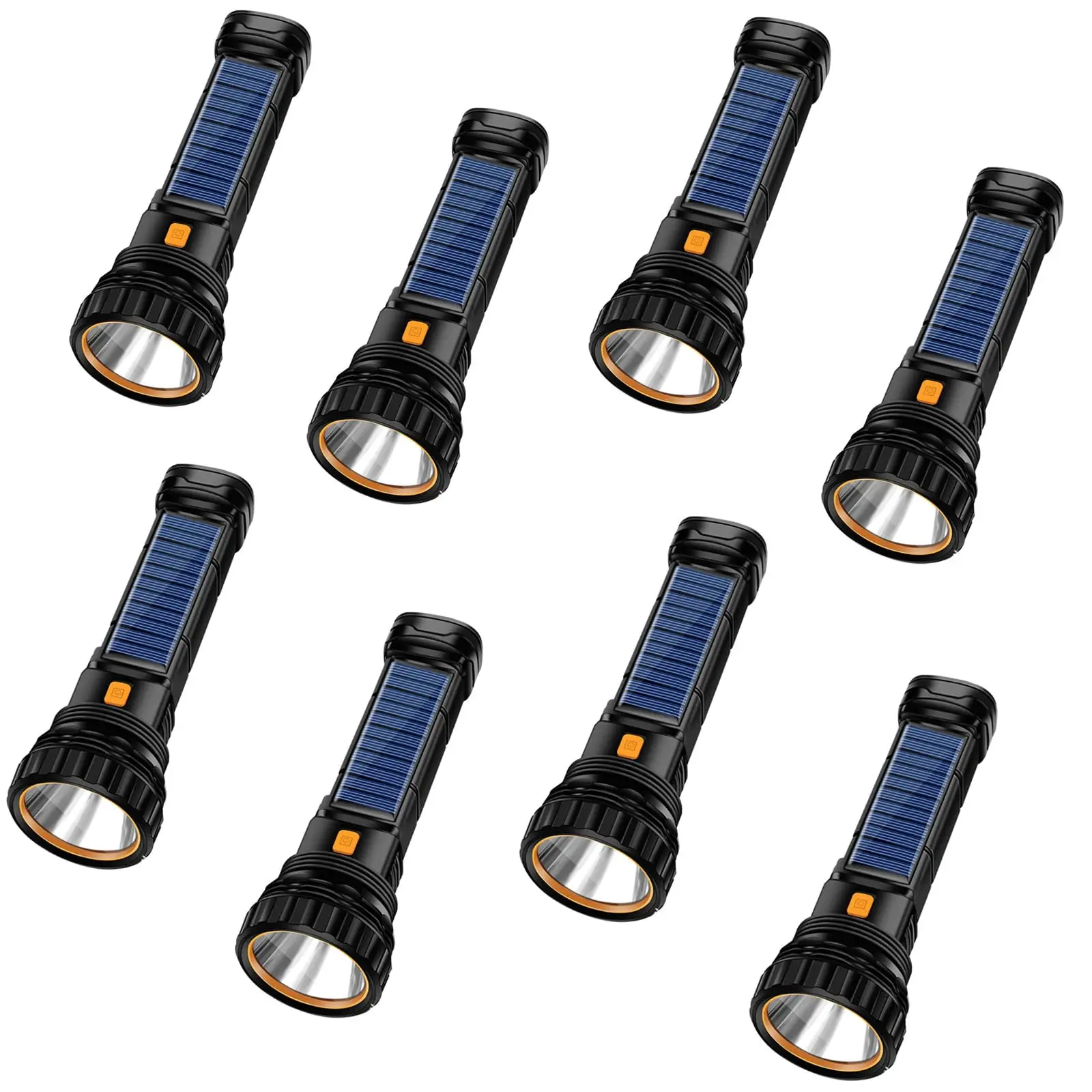 2-8pc Solar/Rechargeable Multi Function 1000 Lumens LED Flashlight Emergency Strobe Light 1200 Mah Battery USB Charging Cable
2-8pc Solar/Rechargeable Multi Function 1000 Lumens LED Flashlight Emergency Strobe Light 1200 Mah Battery USB Charging Cable