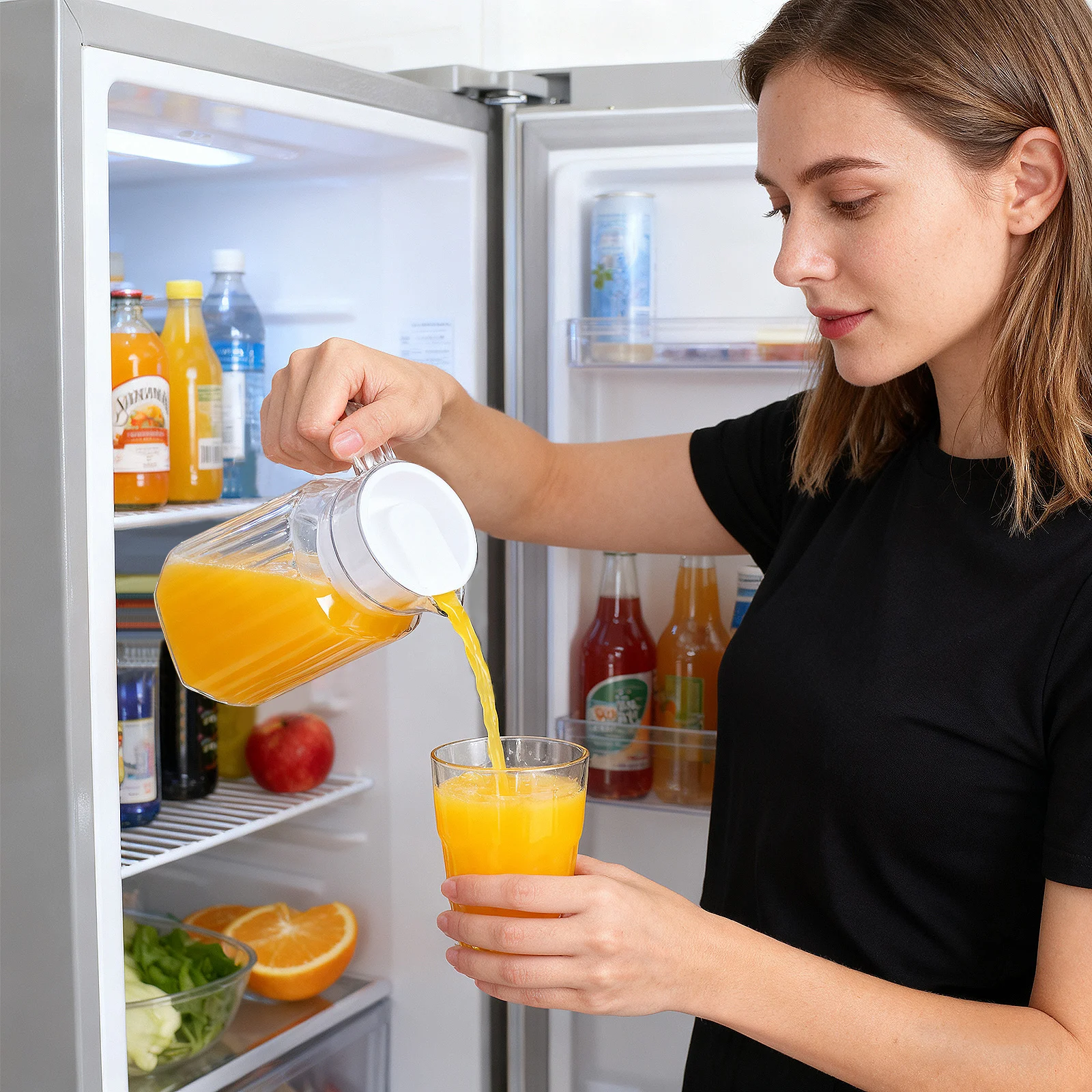 1Pcs Cold Water Kettle Transparent Large Size Plastic Beverage Kettle Easy Clean Heat Resistant for Family Dinner Picnic
1Pcs Cold Water Kettle Transparent Large Size Plastic Beverage Kettle Easy Clean Heat Resistant for Family Dinner Picnic