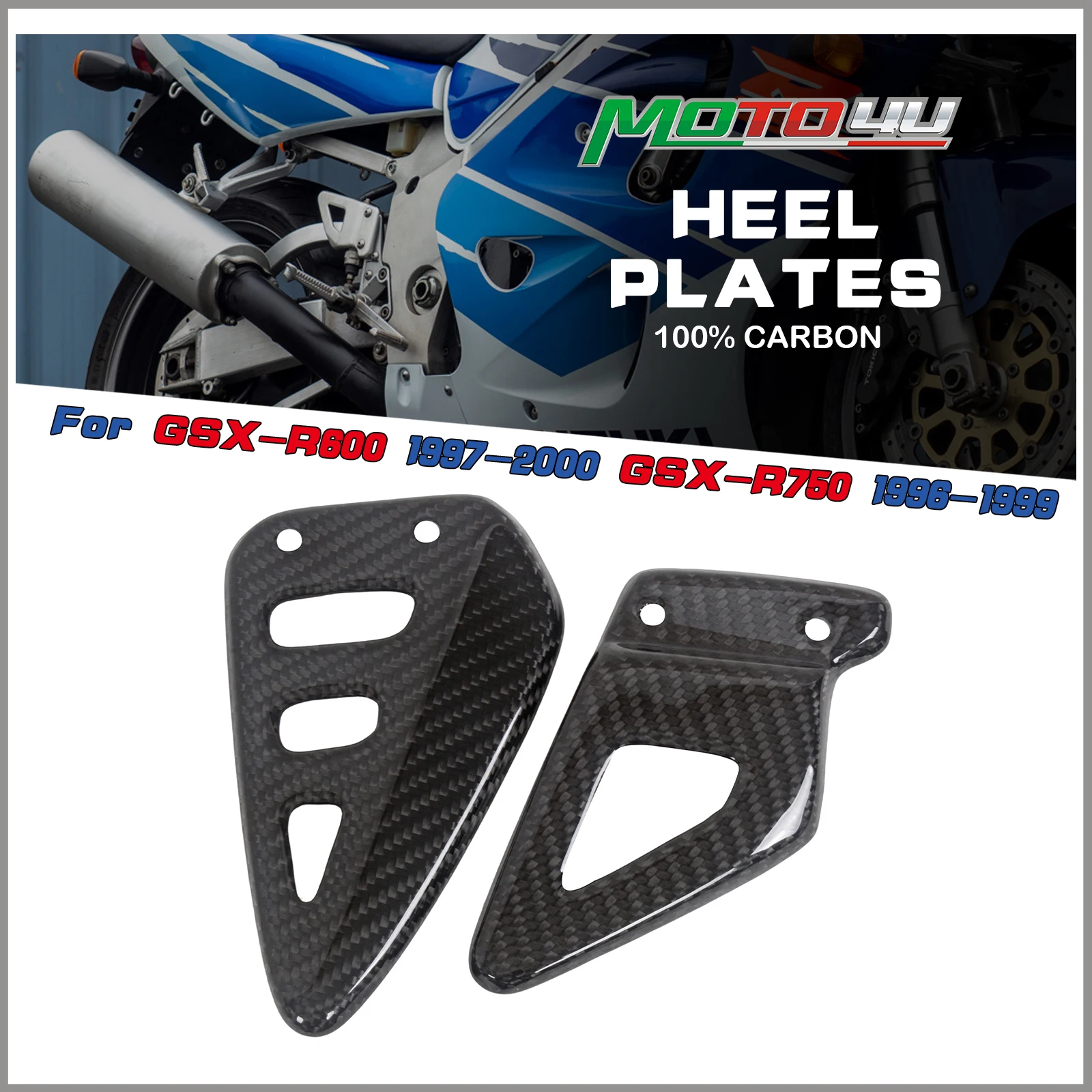 For Suzuki GSX-R600 1997-2000 GSX-R750 1996-1999 Heel Plates Carbon Fiber Motorcycle Rearset Heel Guard Plate Fairing Cowl
For Suzuki GSX-R600 1997-2000 GSX-R750 1996-1999 Heel Plates Carbon Fiber Motorcycle Rearset Heel Guard Plate Fairing Cowl
