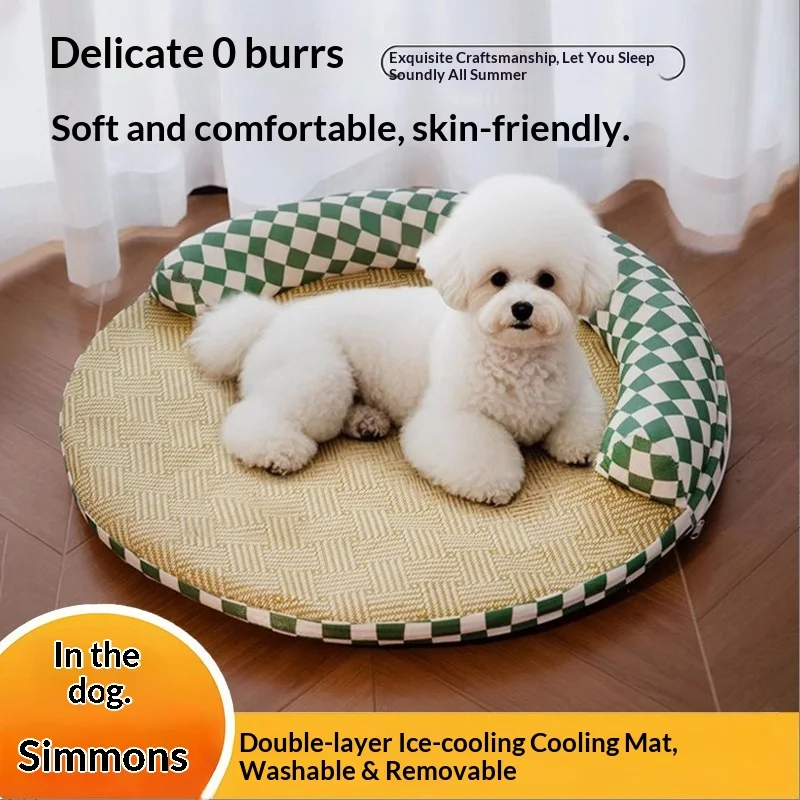 Summer Pet Cooling Mat, Removable Washable Cat Bed Mat, Breathable Woven Cool Pad for Small Dogs, 4-Season Reversible Pet Bed
Summer Pet Cooling Mat, Removable Washable Cat Bed Mat, Breathable Woven Cool Pad for Small Dogs, 4-Season Reversible Pet Bed