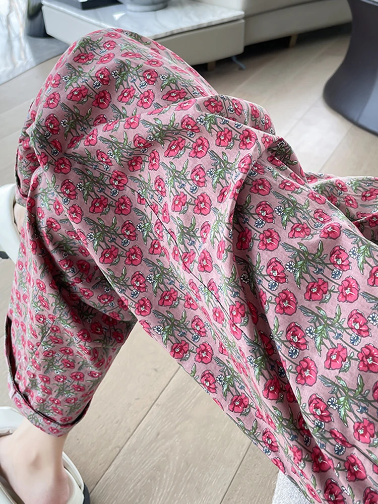 Women's Loose Wide Leg Pants Casual Summer Beach Nine Points Slimming Small Size Floral Print Cool down Pants High Waist
Women's Loose Wide Leg Pants Casual Summer Beach Nine Points Slimming Small Size Floral Print Cool down Pants High Waist
