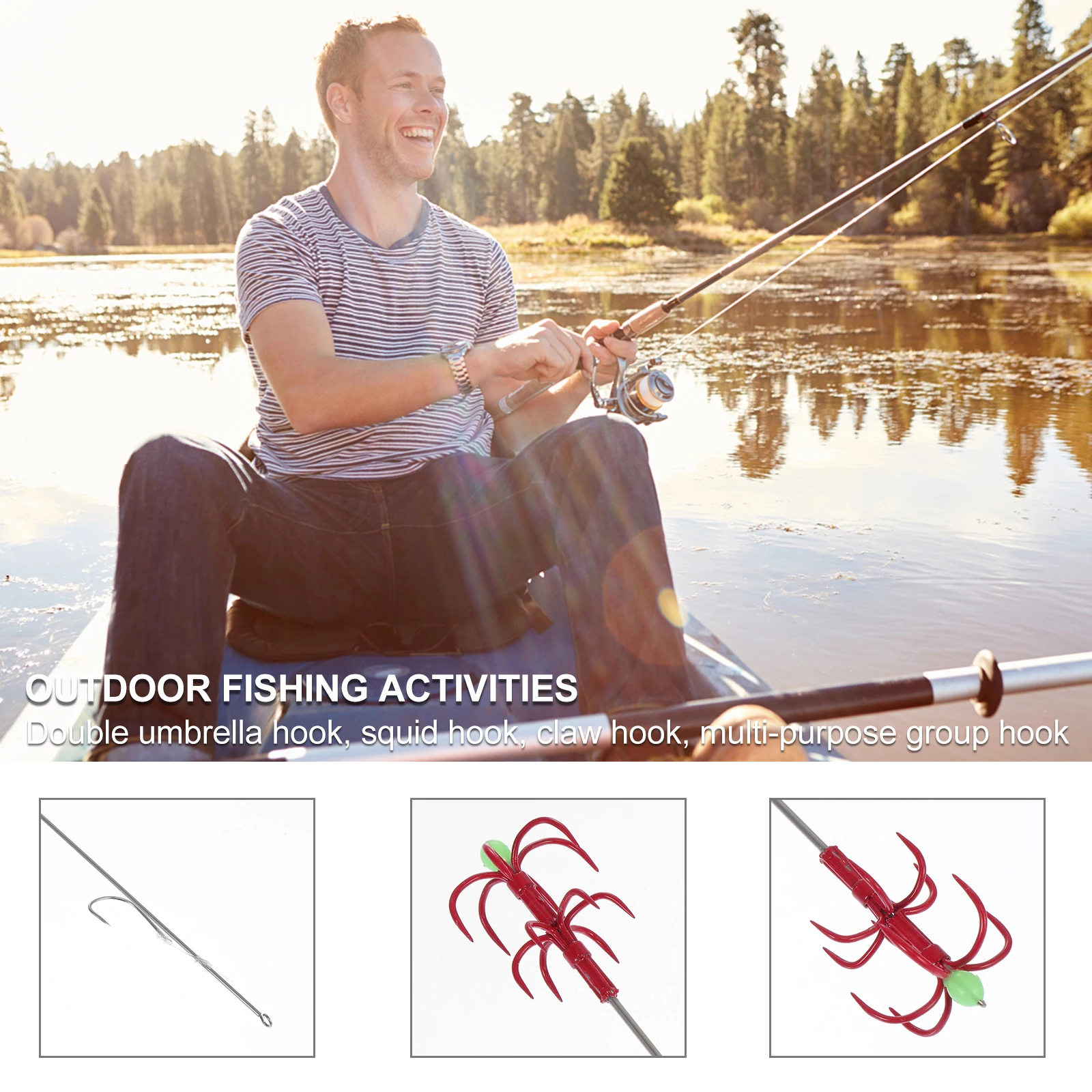 2pcs Stainless Steel Double-Layer Squid Hook Heavy Duty Octopus Fishing Bait Claw Anchor Hook Outdoor Angling Tackle Fishing
2pcs Stainless Steel Double-Layer Squid Hook Heavy Duty Octopus Fishing Bait Claw Anchor Hook Outdoor Angling Tackle Fishing