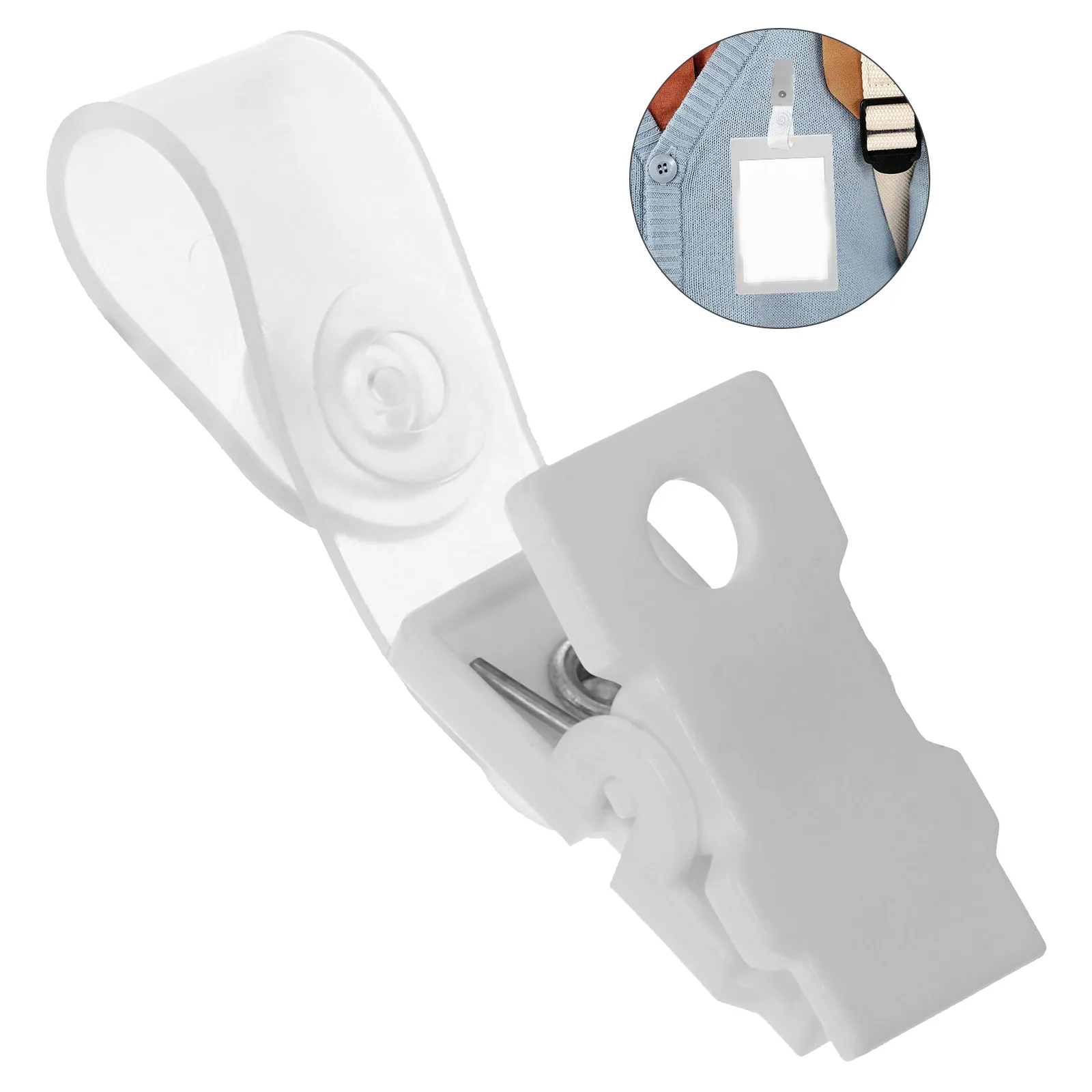 100 Pcs Plastic ID Card Holder Clips Badge Name Tag Holders Small Lanyard Clips for Work Labels Portable White
100 Pcs Plastic ID Card Holder Clips Badge Name Tag Holders Small Lanyard Clips for Work Labels Portable White