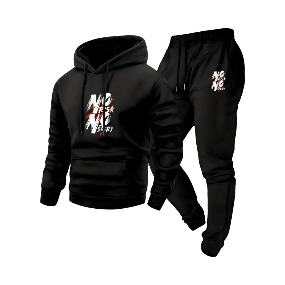 Middle aged and young men's casual two-piece set - letter printed hooded sweatshirt, multifunctional elastic waist sports pants
Middle aged and young men's casual two-piece set - letter printed hooded sweatshirt, multifunctional elastic waist sports pants