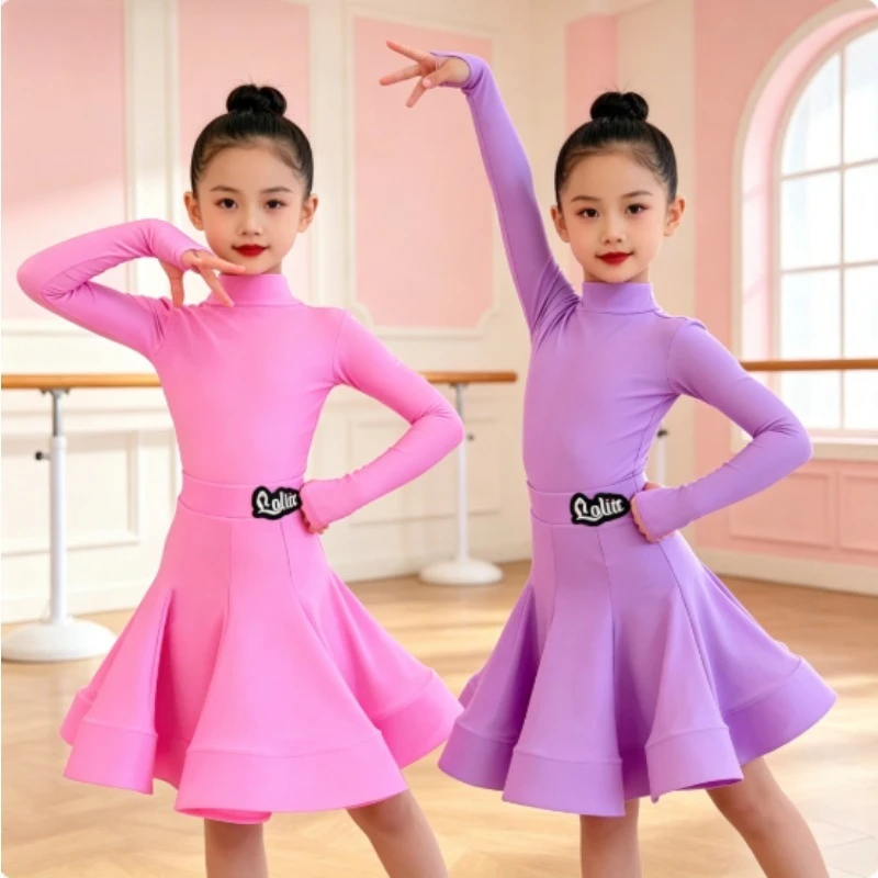 Girls Latin Dance Competition Dress Glossy Fabric Long Sleeves Cha Cha Rumba Practice Training Wear Performance Accessories
Girls Latin Dance Competition Dress Glossy Fabric Long Sleeves Cha Cha Rumba Practice Training Wear Performance Accessories