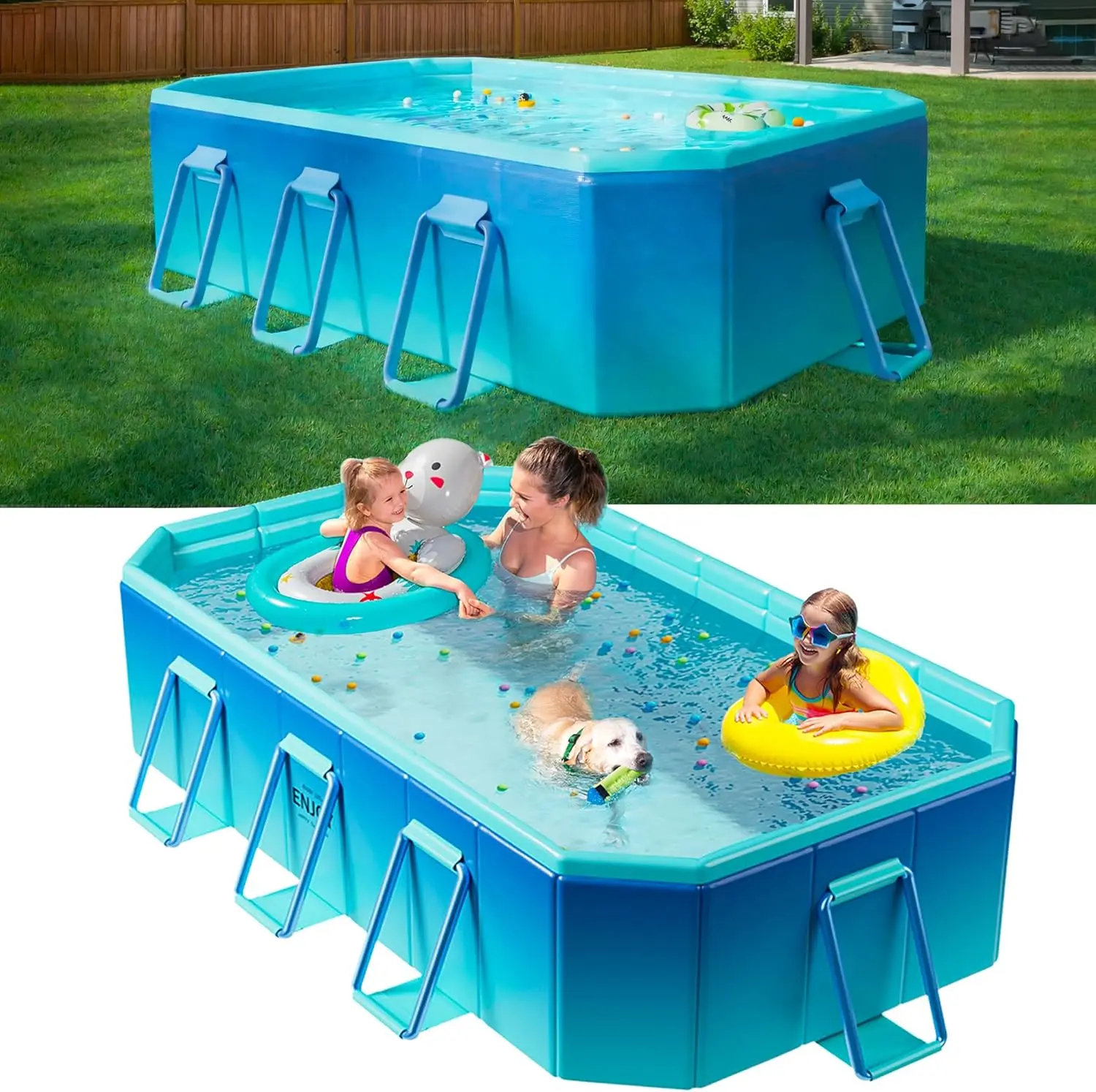 Foldable Pool, Large Non-Inflatable Swimming Pool, Thickened Portable Collapsible Pool for Backyard and Outdoor Use
Foldable Pool, Large Non-Inflatable Swimming Pool, Thickened Portable Collapsible Pool for Backyard and Outdoor Use