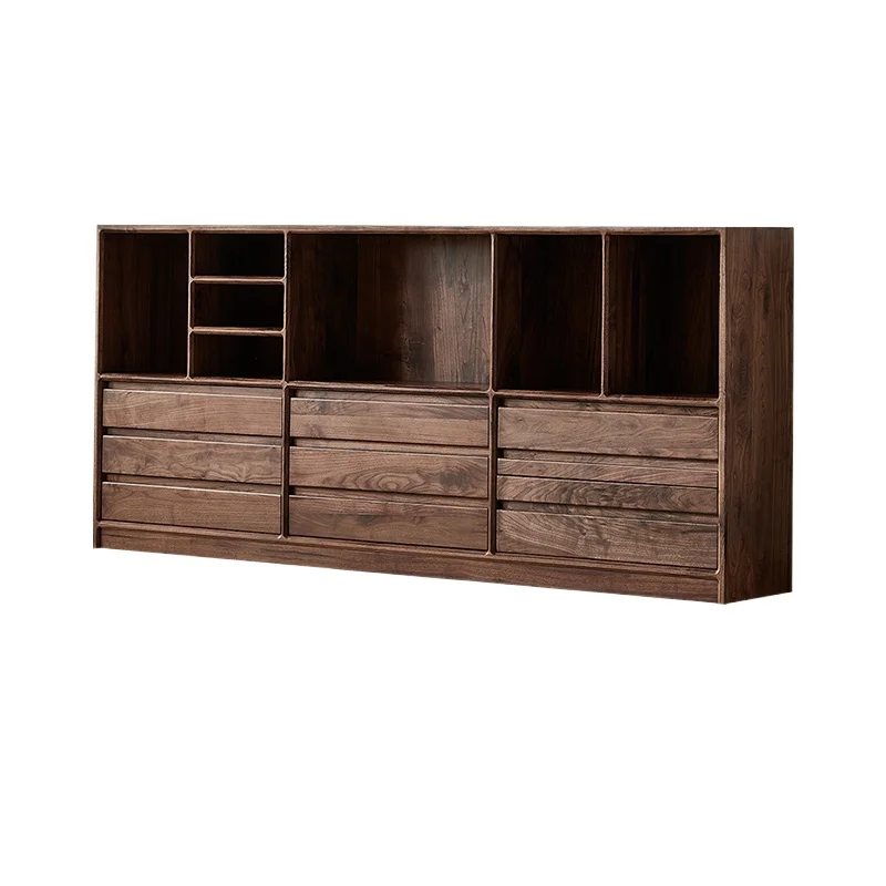 North American black walnut bookcase Nordic simple all-solid wood locker living room floor storage
North American black walnut bookcase Nordic simple all-solid wood locker living room floor storage