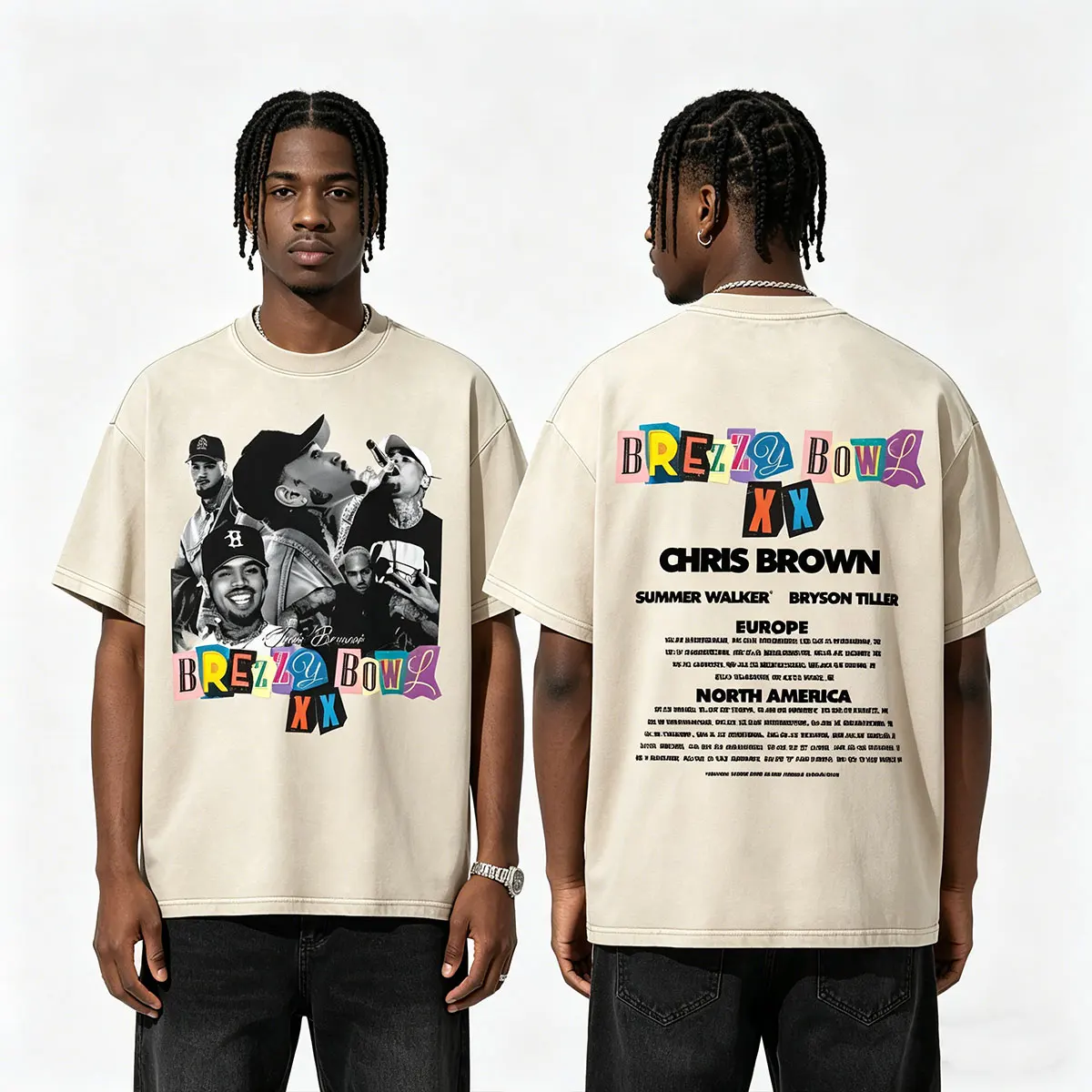 Rapper Chris Brown Breezy Bowl XX Vintage Acid Washed T-shirt Men Fashion Hip Hop T Shirts Male Oversized Cotton Casual T-shirts
Rapper Chris Brown Breezy Bowl XX Vintage Acid Washed T-shirt Men Fashion Hip Hop T Shirts Male Oversized Cotton Casual T-shirts