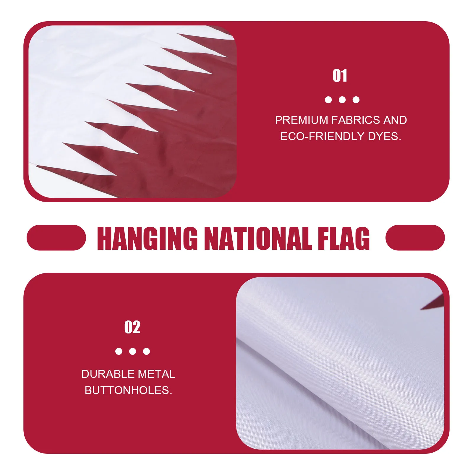 Premium Polyester Qatar Flag 90X150Cm Decorative National Flag For Home Office Outdoor Hanging Without Flagpole Patriotic
Premium Polyester Qatar Flag 90X150Cm Decorative National Flag For Home Office Outdoor Hanging Without Flagpole Patriotic