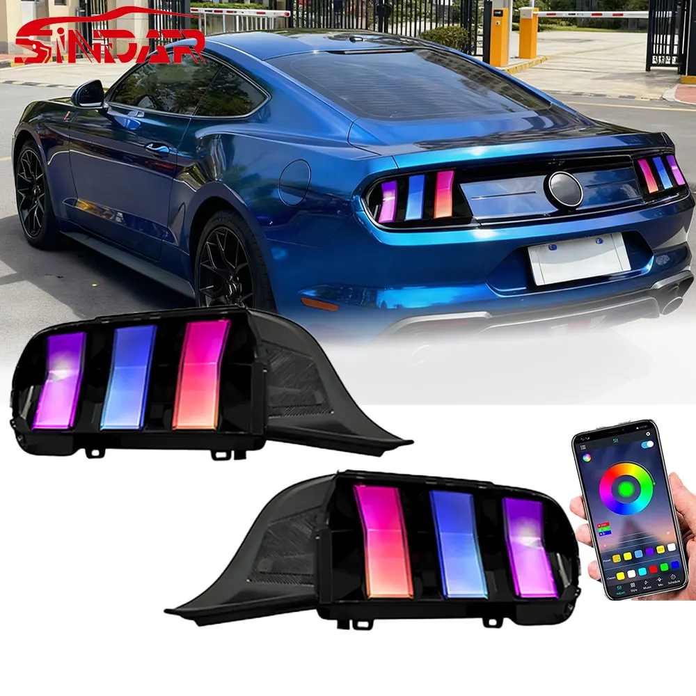 SINDAR 2024 2025 for Ford Mustang S650 LED Taillights Assembly Pair Smoked Red Clear Lens Dynamic Turn Signal Car Accessories
SINDAR 2024 2025 for Ford Mustang S650 LED Taillights Assembly Pair Smoked Red Clear Lens Dynamic Turn Signal Car Accessories