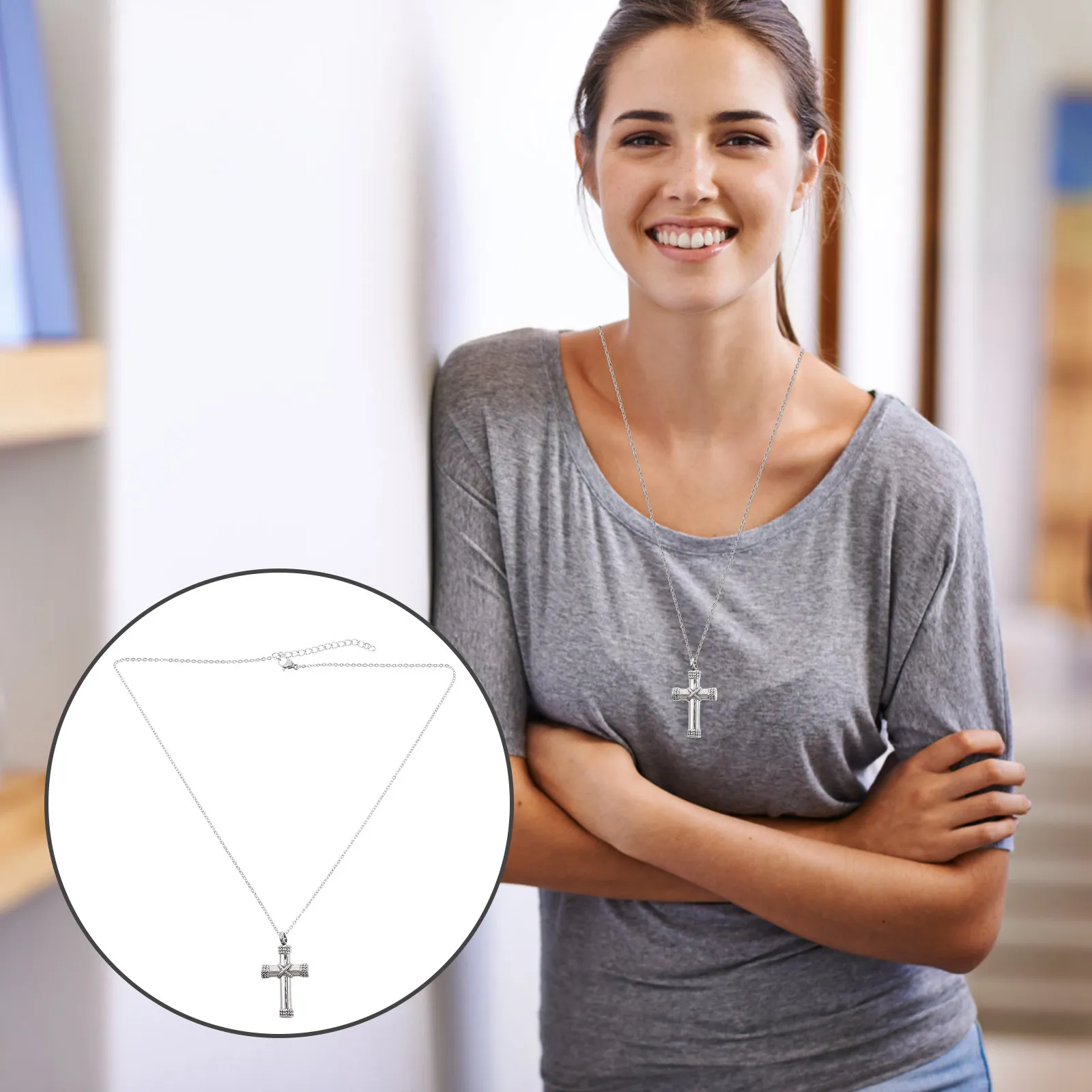 Titanium Steel Cross Pendant Necklace Cinerary Storage Urn for Pet Ashes Memory Keepsake Non-Fading Rust-Proof Openable Ash
Titanium Steel Cross Pendant Necklace Cinerary Storage Urn for Pet Ashes Memory Keepsake Non-Fading Rust-Proof Openable Ash