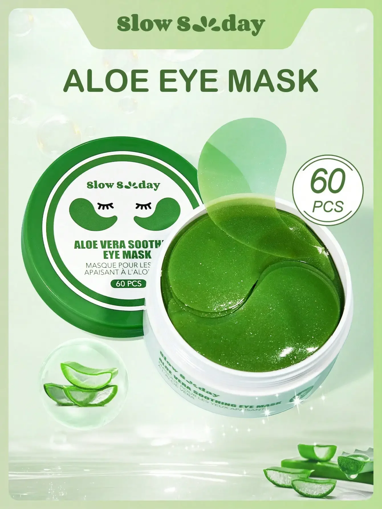 Aloe Vera Soothing Eye Mask, 30Pairs, Eye Patch, Korean Skincare, Aloe Vera Extract & Sodium Hyaluronate, Diminish Eye Bags, Improve Dark Circles, Brigheten Eye Contour, Suitable For Summer
Aloe Vera Soothing Eye Mask, 30Pairs, Eye Patch, Korean Skincare, Aloe Vera Extract & Sodium Hyaluronate, Diminish Eye Bags, Improve Dark Circles, Brigheten Eye Contour, Suitable For Summer