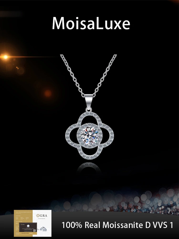 MoisaLuxe Official Store Plata Sterling 925 Silver Four-leaf Fashion Collarbone Pendant Moissanite Necklace Clavicle Chain Gift
MoisaLuxe Official Store Plata Sterling 925 Silver Four-leaf Fashion Collarbone Pendant Moissanite Necklace Clavicle Chain Gift