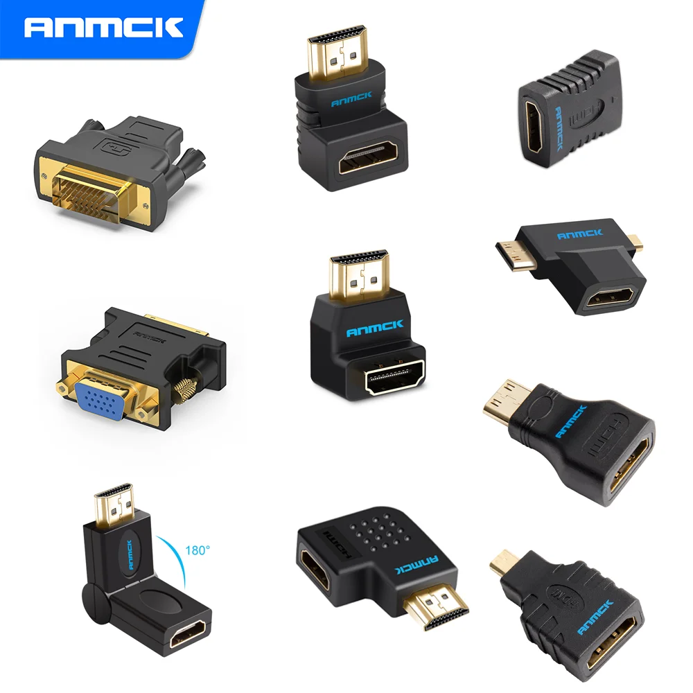 Anmck Connector Adapter HDMI-Compatible Cable 90 Corner Angle Left Right Male Female Extender,Mini / Micro to HD Extension
Anmck Connector Adapter HDMI-Compatible Cable 90 Corner Angle Left Right Male Female Extender,Mini / Micro to HD Extension