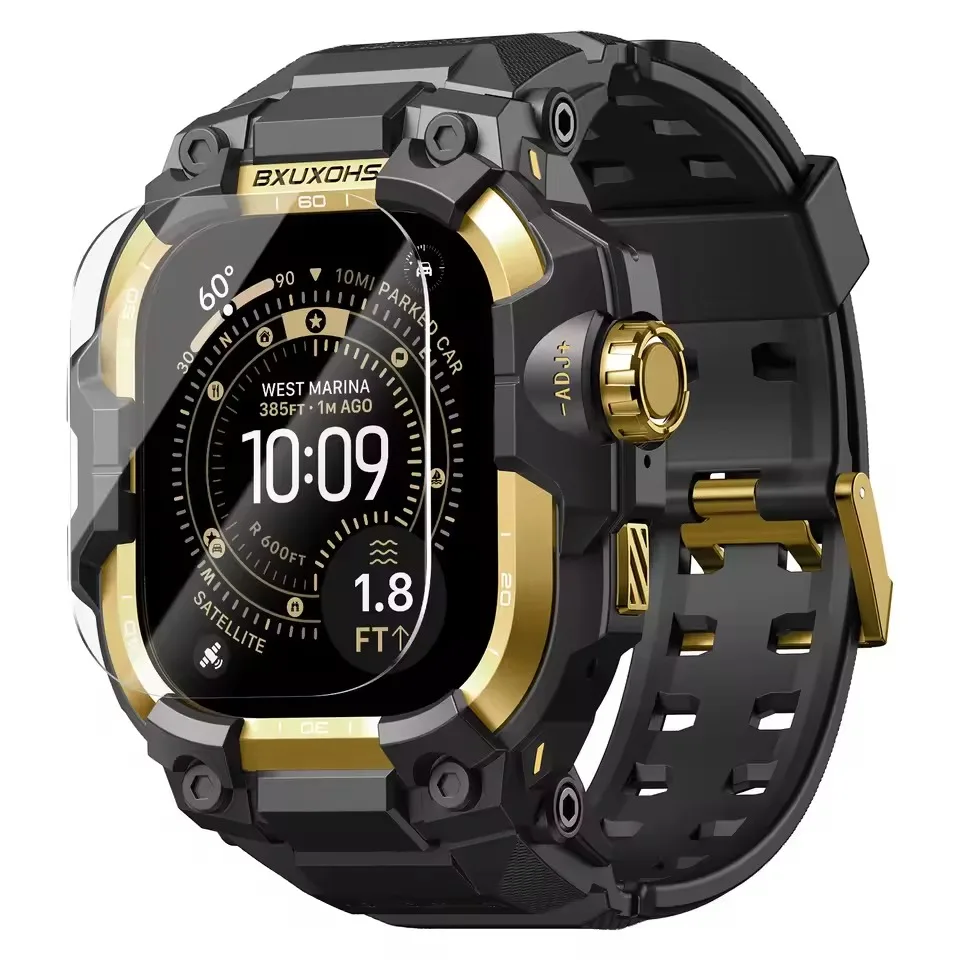 Металлический корпус + резиновый ремешок для Apple Watch, ремешки Ultra 3 2 49 мм, силиконовый браслет для IWatch 11 10 46 мм 9 8 7 6 4 SE, аксессуары
Металлический корпус + резиновый ремешок для Apple Watch, ремешки Ultra 3 2 49 мм, силиконовый браслет для IWatch 11 10 46 мм 9 8 7 6 4 SE, аксессуары