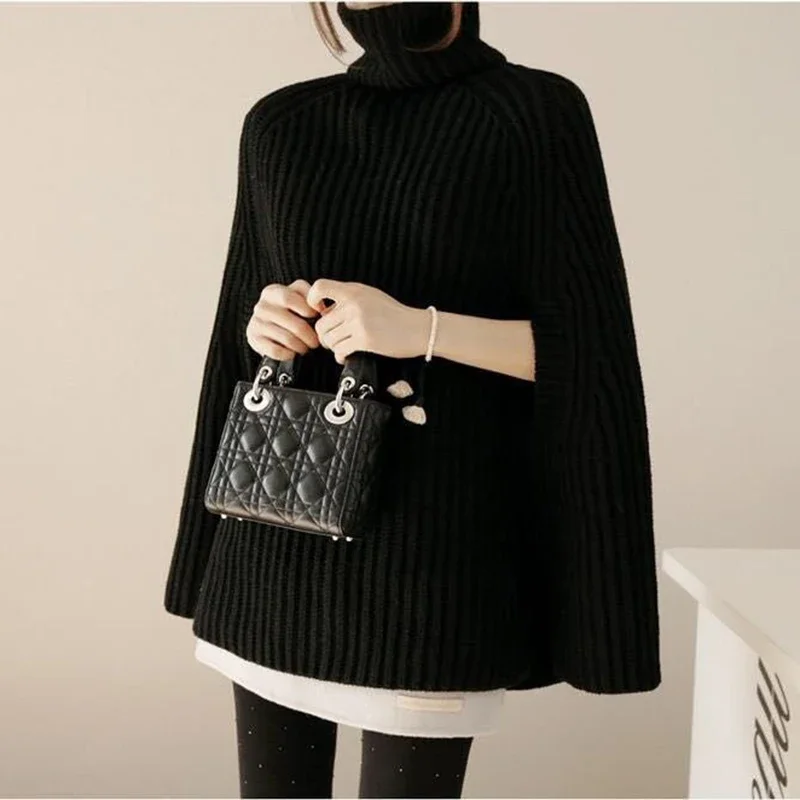Autumn Winter Fashion Women Cloak Poncho Female Sexy Turtleneck Sweaters Khaki 2022 Batwing Knitted Tops Loose Oversize Sweater
Autumn Winter Fashion Women Cloak Poncho Female Sexy Turtleneck Sweaters Khaki 2022 Batwing Knitted Tops Loose Oversize Sweater