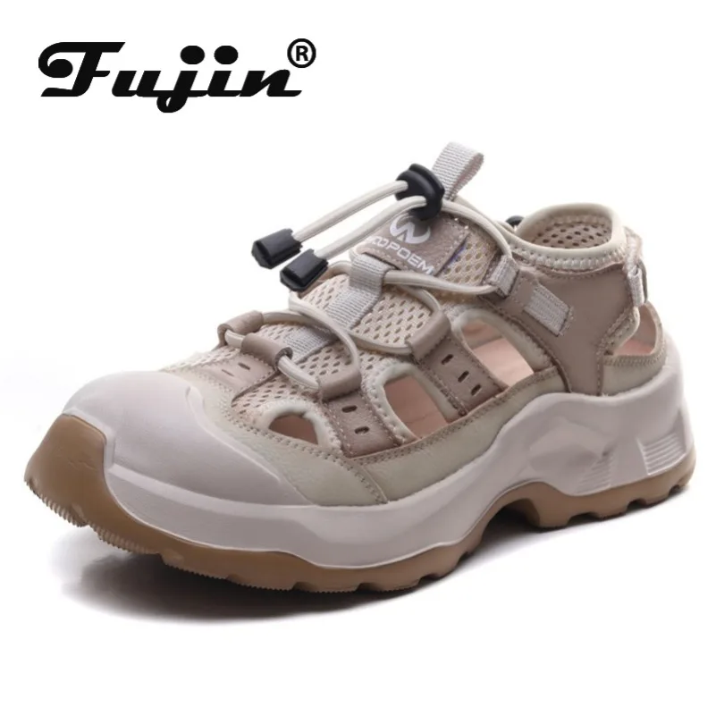 Fujin 5 см, кожаные полые резиновые туфли из микрофибры с воздушной сеткой, женские дышащие сандалии на танкетке на плоской подошве, высокие брендовые сандалии на танкетке
Fujin 5 см, кожаные полые резиновые туфли из микрофибры с воздушной сеткой, женские дышащие сандалии на танкетке на плоской подошве, высокие брендовые сандалии на танкетке