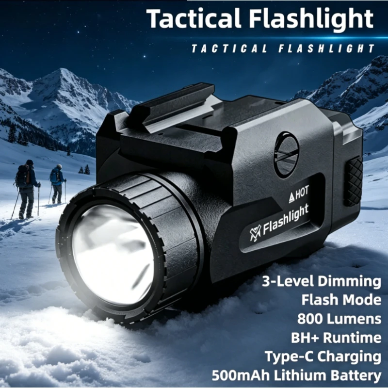 Multifunctional TINSOL 800LM Handgun Light, 4 Mode Lighting Modes, USB Rechargeable Quick Release Outdoor Shooting Parts
Multifunctional TINSOL 800LM Handgun Light, 4 Mode Lighting Modes, USB Rechargeable Quick Release Outdoor Shooting Parts