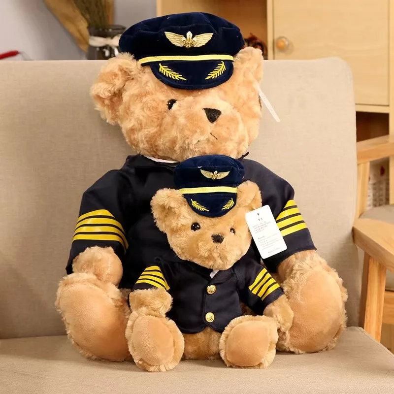 22/30/40CM Pilot Teddy Bear High Quality Plush Dolls Soft Stuffed Captain Bear Plushie Dolls Kawaii Baby Children Birthday Gifts
22/30/40CM Pilot Teddy Bear High Quality Plush Dolls Soft Stuffed Captain Bear Plushie Dolls Kawaii Baby Children Birthday Gifts