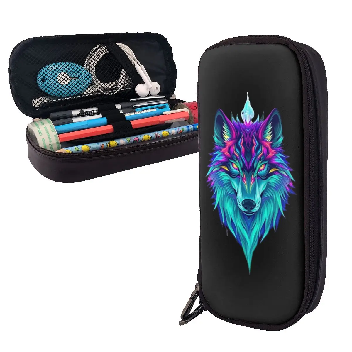 Wild Wolf Leather Pencil Cases Pen Holder Storage Stationery Supplies Big Capacity Pen Box Pencil Bag for Studen School
Wild Wolf Leather Pencil Cases Pen Holder Storage Stationery Supplies Big Capacity Pen Box Pencil Bag for Studen School