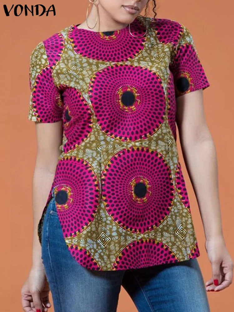 VONDA Plus Size Tops Women Vintage Print Blouse Summer Short Sleeve Tunic 2025 Fashion Casual Shirts Split Blusas Femininas 5XL
VONDA Plus Size Tops Women Vintage Print Blouse Summer Short Sleeve Tunic 2025 Fashion Casual Shirts Split Blusas Femininas 5XL