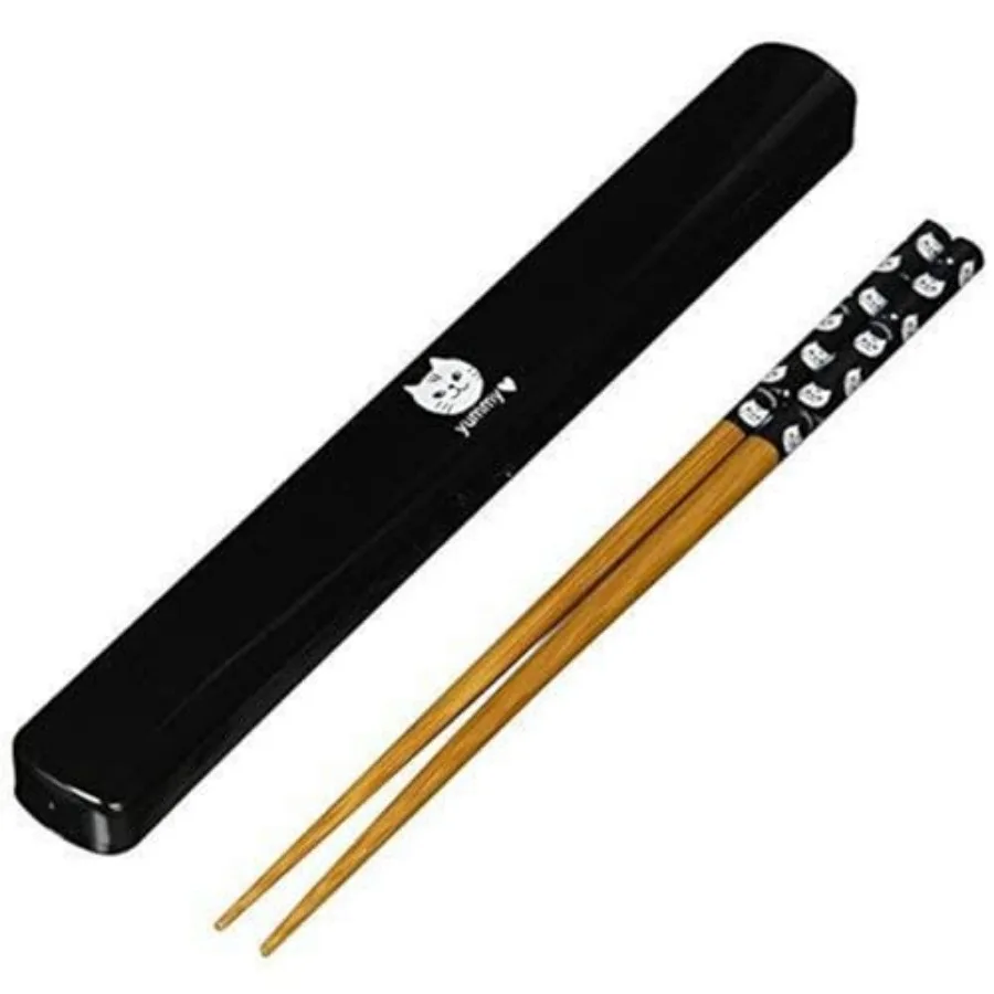 4921, Japanese Portable Chopsitcks with Case Bamboo Chopsticks and Lacquered Plastic Case, Kitty Cat, Made in Japan, 2 Pack
4921, Japanese Portable Chopsitcks with Case Bamboo Chopsticks and Lacquered Plastic Case, Kitty Cat, Made in Japan, 2 Pack