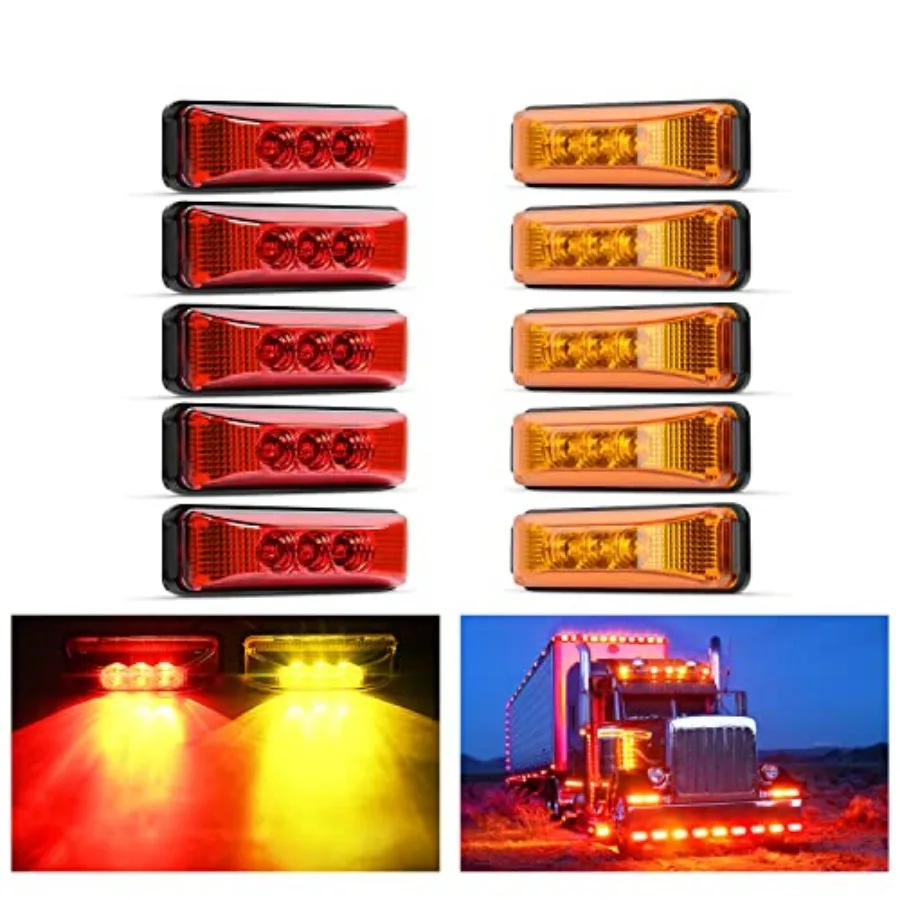 10Pcs 3 Led Trailer Light 3.9 Inch Front Rear Side Marker Lights Clearance Indicator Waterproof Sealed Surface Mounted Marker L
10Pcs 3 Led Trailer Light 3.9 Inch Front Rear Side Marker Lights Clearance Indicator Waterproof Sealed Surface Mounted Marker L