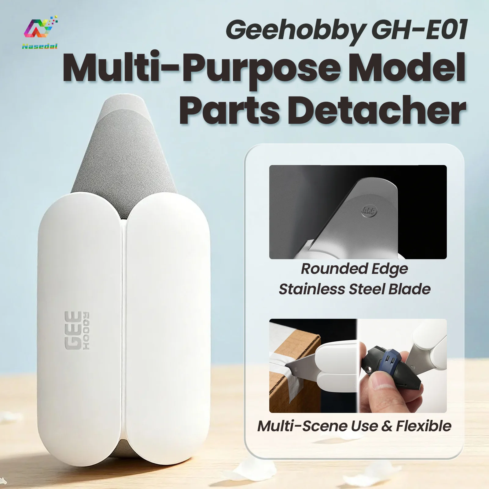 Geehobby GH-E01 Folding Model Parts Detacher Rounded Stainless Steel Blade for Gundam Snap-fit Parts Assembly Disassembly Tool
Geehobby GH-E01 Folding Model Parts Detacher Rounded Stainless Steel Blade for Gundam Snap-fit Parts Assembly Disassembly Tool