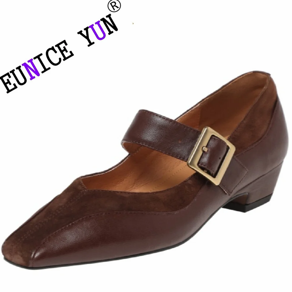 【EUNICE YUN】New Handmade Women Pumps Genuine Leather Shoes Square Toe Mary Janes Designer Ladies Shoes Retro 34-40
【EUNICE YUN】New Handmade Women Pumps Genuine Leather Shoes Square Toe Mary Janes Designer Ladies Shoes Retro 34-40